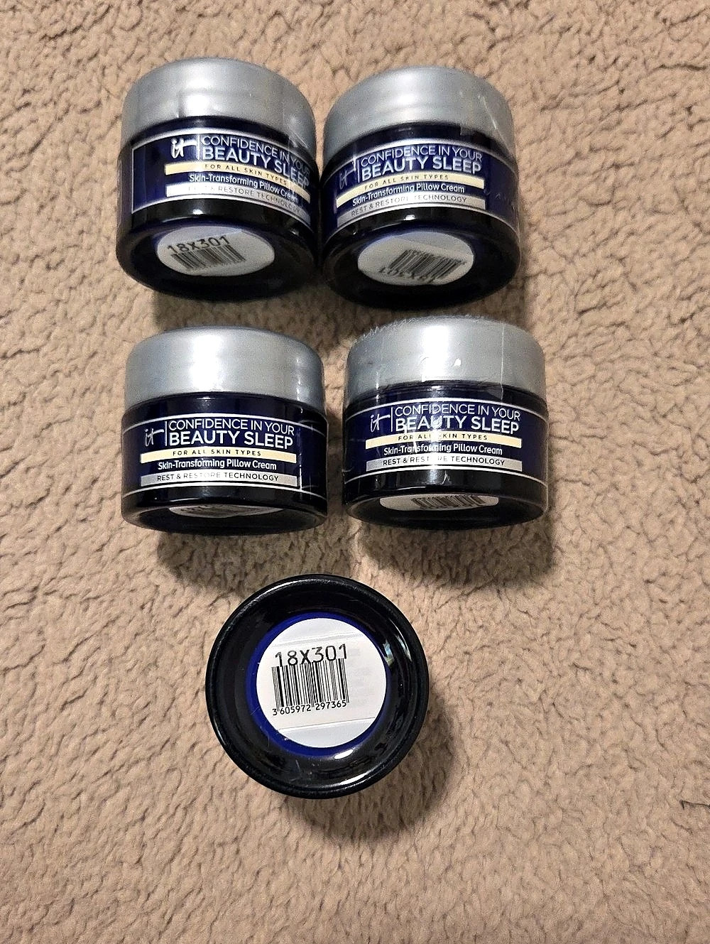 Confidence Skincare Beauty Sleep Moisturizer 5-Piece Mini Set NWT